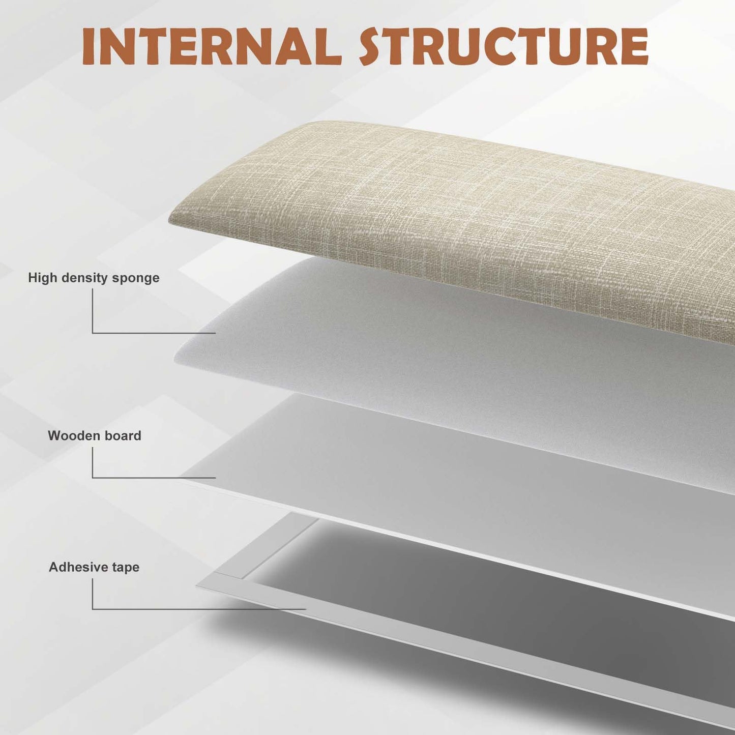 IFNOW Upholstered Wall Mounted Headboard, 3D Soundproof Wall Panels Peel and Stick, Reusable and Removable Tufted Bed Headboard in Beige (12 Panels, 10" x 24")