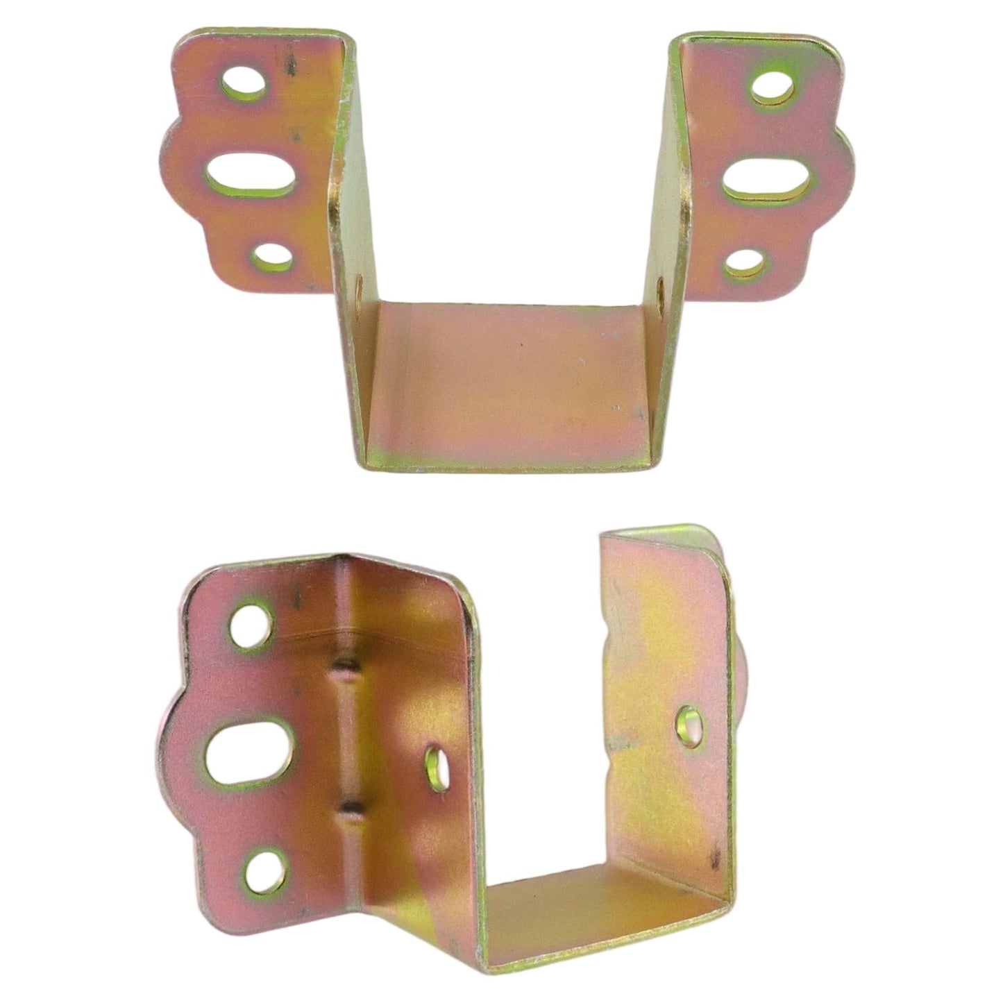 Coshar Bed Frame Brackets Heavy Duty Bed Rail Fittings Gold u-Shape Bed Supporters Hardware for Bunk Bed Headboard, Colorful 1.4"