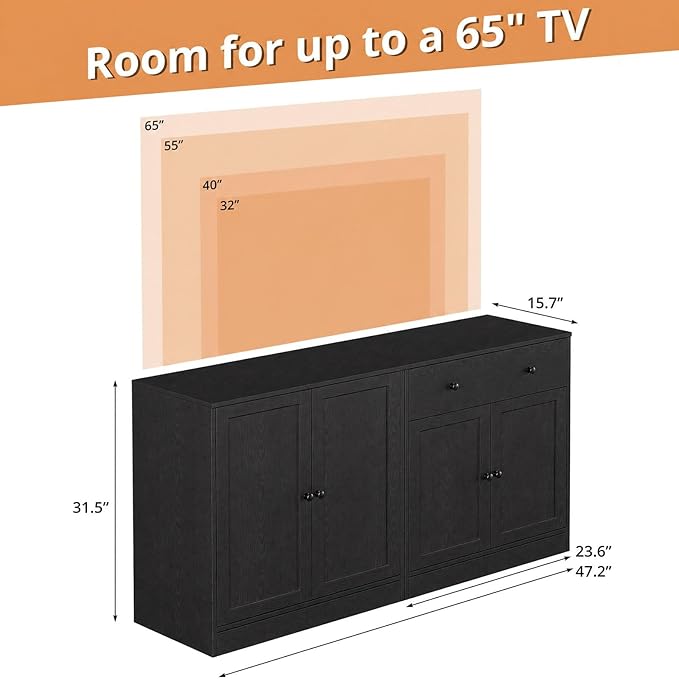 TUSY 71" TV Stand Storage Set