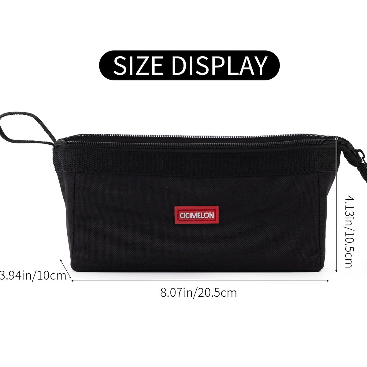 CICIMELON Multifunctional Pencil Pen Marker Case Pouch Bag Holder Small Cute Capacity for High Middle Primary School Student Aesthetic Teen Girl Boy Office Men Women Nurse Adults Portable (Black)