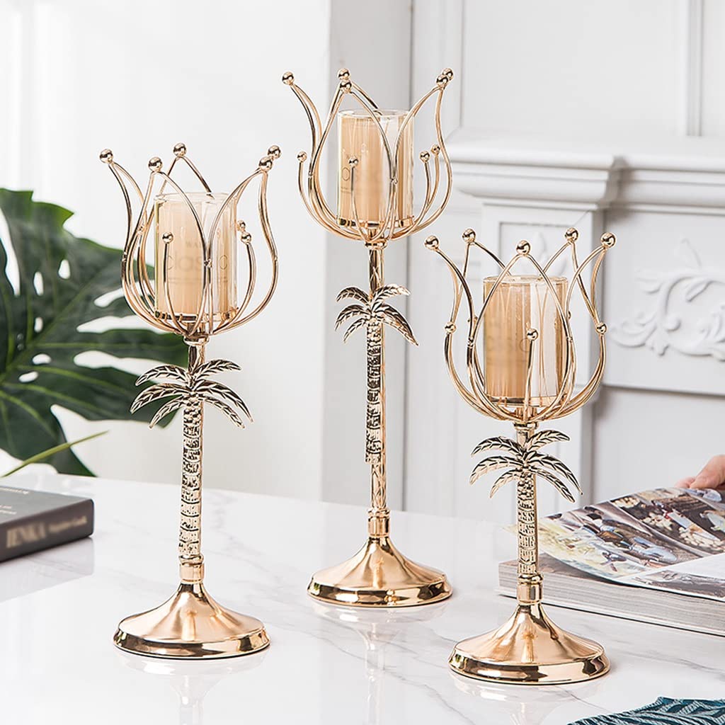 WAOCEO Candlestick Holders Aromatherapy Candle Holder Home Candle Light Dinner Props Nordic Romantic Light Luxury American Table Candle Holder Ornaments Candle Holders (Size : B)