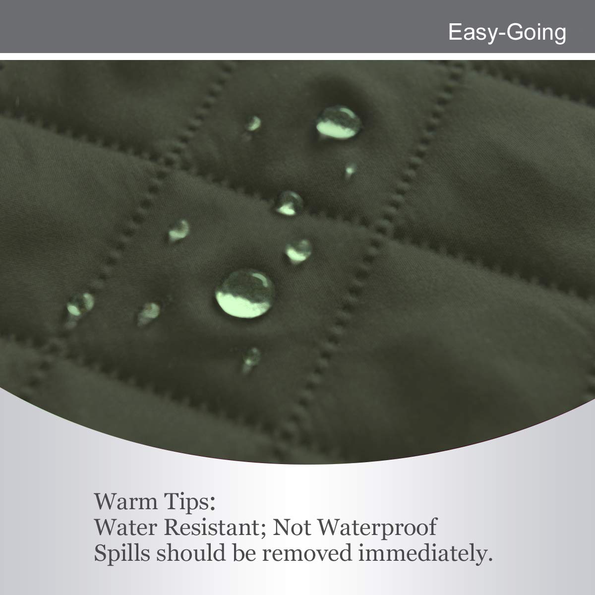 Easy-Going Reversible Couch Cover for 3 Cushion Couch Sofa Cover for Dogs Water Resistant Furniture Protector Cover with Foam Sticks Elastic Straps for Pet Cat (Sofa, Army Green/Beige)