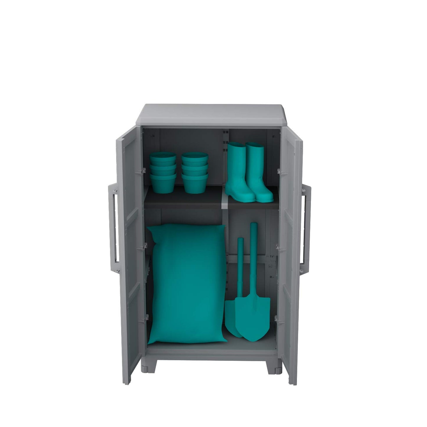 Terry 1102921, Transforming Modular 3, Cabinet with a Modern and Linear Design Suitable for Any Environment, (up to 40 kg evenly distributed), Grey, 78 x 43.6 x 143 cm