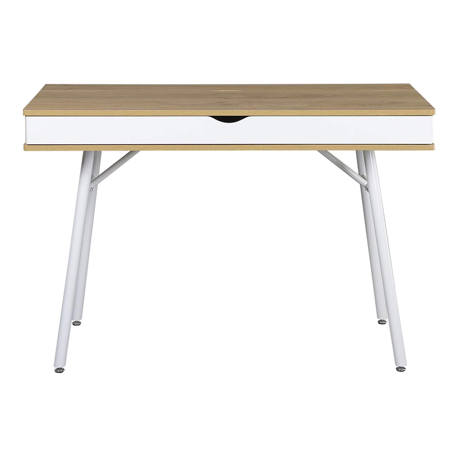 Techni Mobili Modern Multi Computer Desk with Storage, 30" x 21.7" x 45.3", Pine