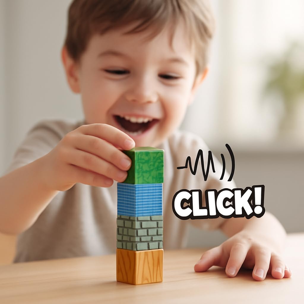 uMadeUs Magnetic Blocks for Kids Ages 4-8 – 100 Pc Construction Toys for Kids with Trucks & Cranes – 3D Pixel Cubes, STEM Building Toys for Boys & Girls Ages 3-12