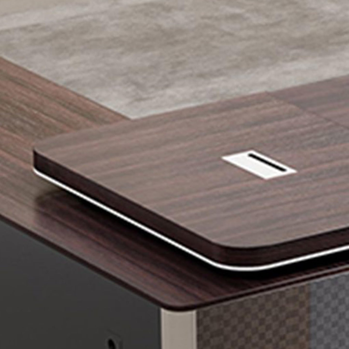 LSIGHTUS L Shaped Office Desk with Storage Cabinet, Luxury Wood Computer Desk with File Drawers and Cable Management, Gaming Table Business Furniture Set Workstation for CEO Boss Manager