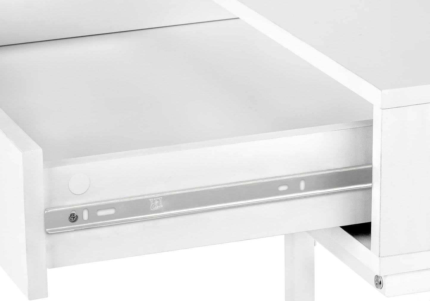Monarch Specialties I 7554 Computer Desk, Home Office, Laptop, Storage Drawers, 48" L, Work, Metal, Laminate, White, Contemporary, Modern