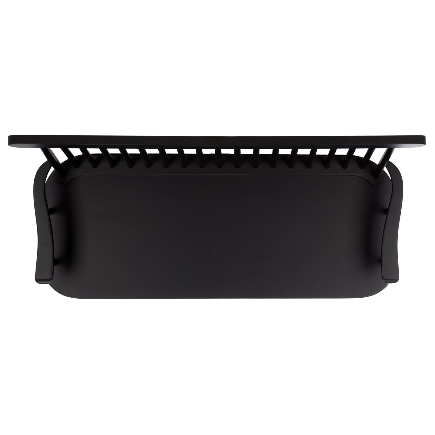SAFAVIEH Home Collection - Eton Black Solid Wood Bench, Farmhouse Spindle Back Indoor Seating for Entryway or Dining (BCH3300D)