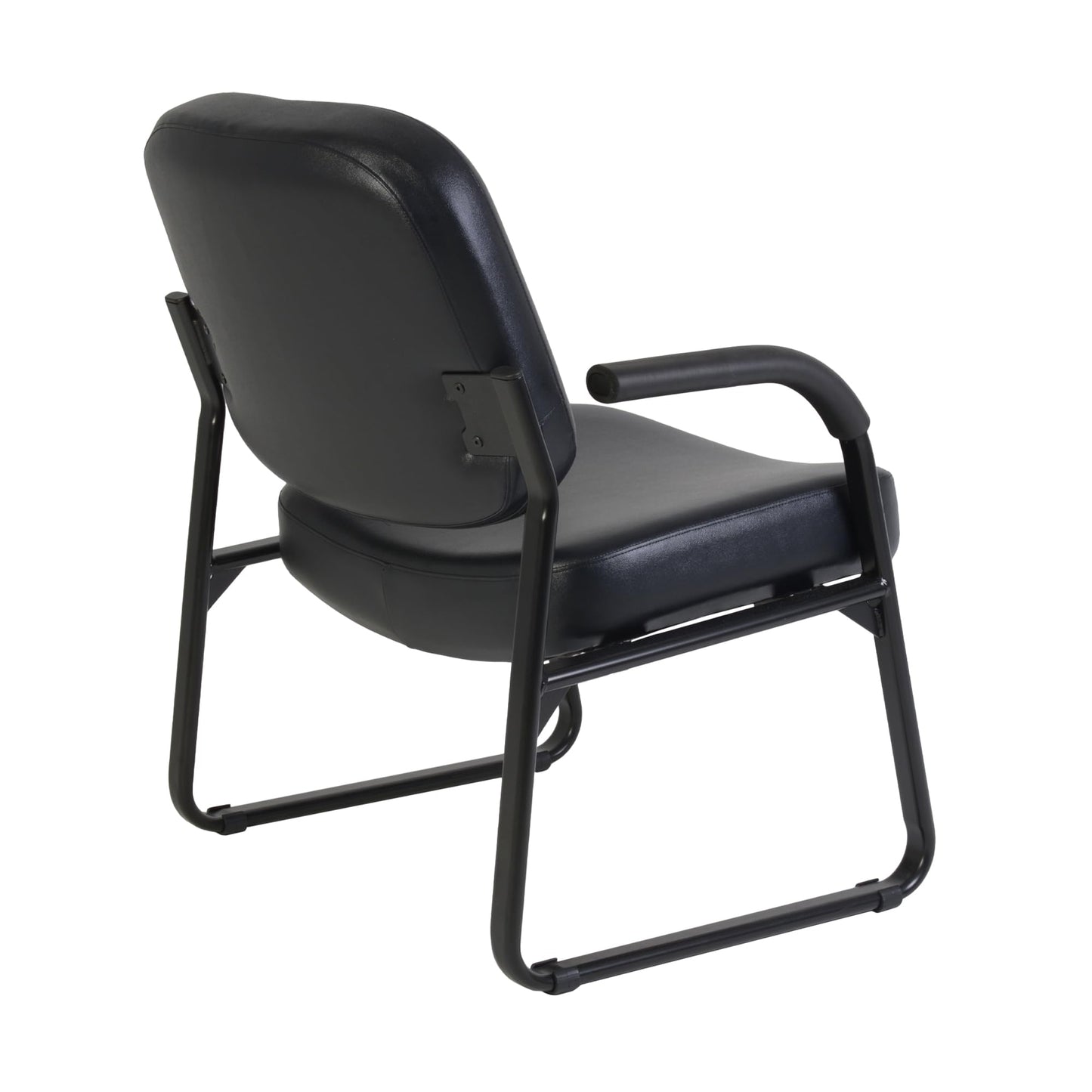 Romig Victor Big & Tall 400 LBS Guest and Reception Chair with Arms, Vinyl - Black