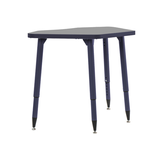Adapte Commercial Classroom Activity Table - 24" x 36" Petal, ADA Compliant Tapered Legs with Glides & Casters, Adjustable Height 22-34" Wheelchair Accessible, School & Office Furniture