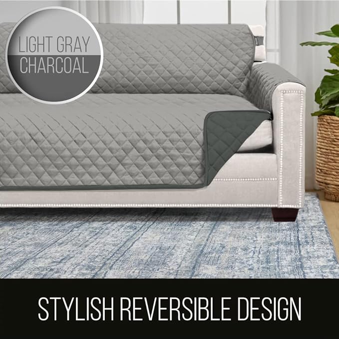 Sofa Shield Couch Slip Covers for Dogs, Reversible Furniture Protector