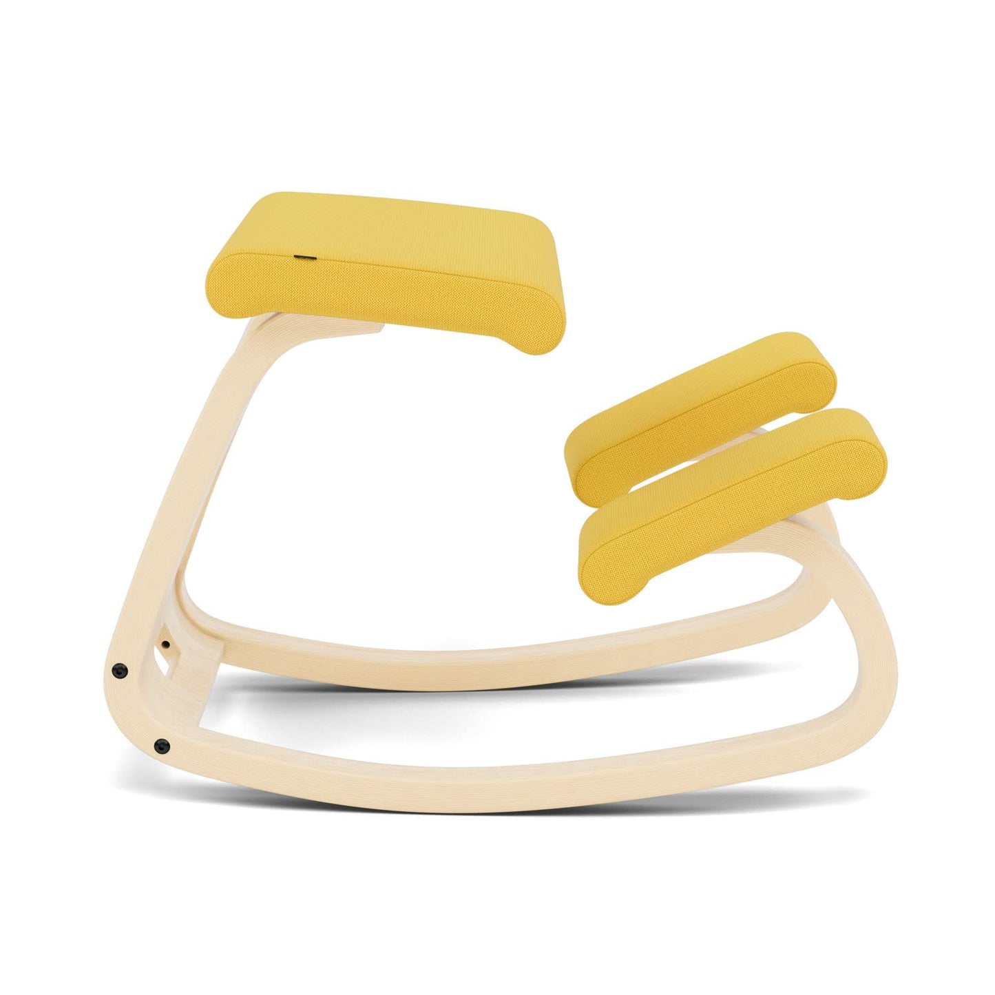 Varier Variable Natural/Yellow Ergonomic Office Kneeling Chair for Desk – Back Pain Relief, Rocking Seat for Home, Study & Posture Support – 10 Year Quality Guarantee