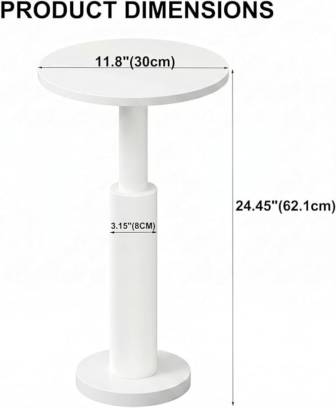 LAATOOREE Small Round Side Tables Set of 2, Drink Tables, Accent Coffee Tables