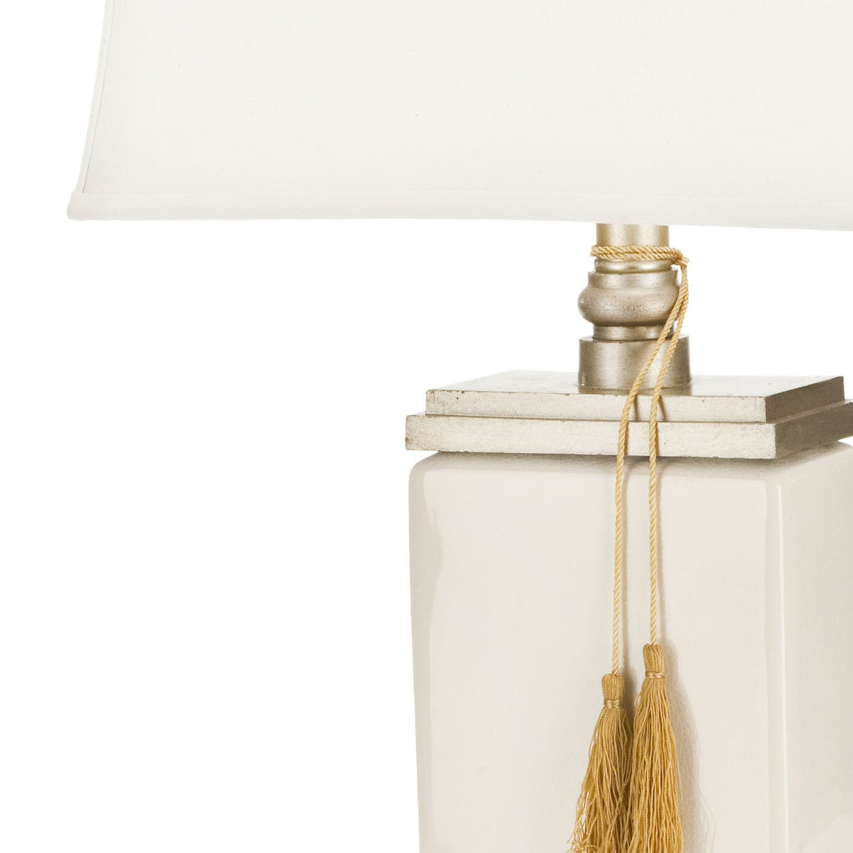 SAFAVIEH Lighting - Amiliana 32-Inch Tassel Table Lamp - Cream - Transitional Ceramic Design - Ideal for Living Room, Bedroom, Entryway, Home Office - LED Bulb Included (LIT4000A)