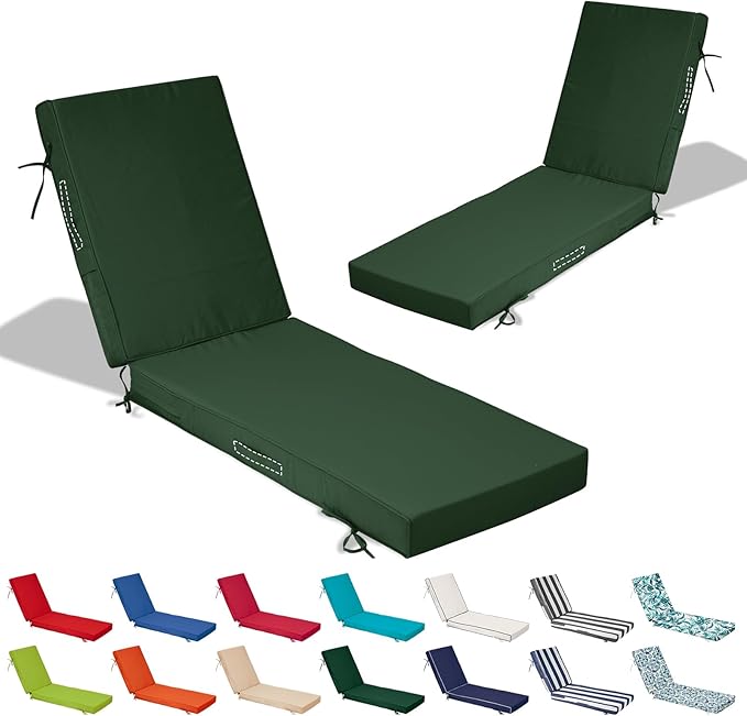 80x26x4in Lounge Cushions for Outdoor Furniture, Outdoor Lounge Chair Cushions