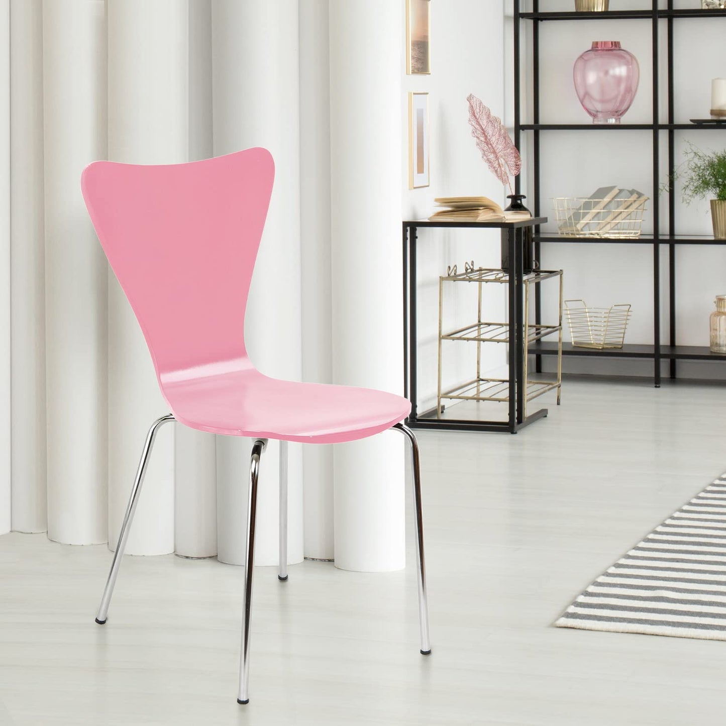 Legare Bent Plywood Chair, Pink
