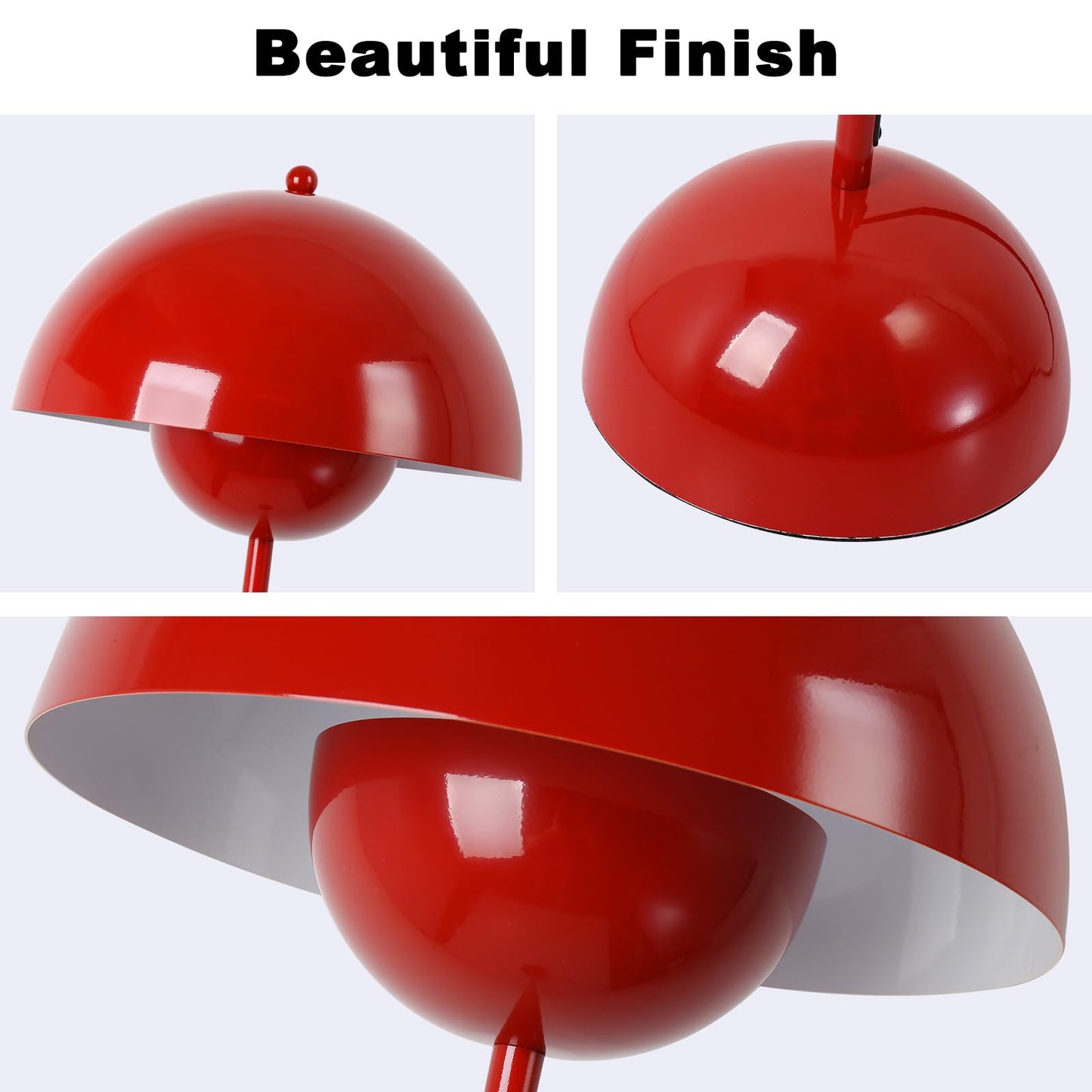 COSYLUX Modern Floor Lamp for Living Room, Industrial Tall Standing Lamp for Bedroom, Metal Shade Reflecting Light Reading Floor Lamp for Office, Nursery Room, Corner(Dark Red)