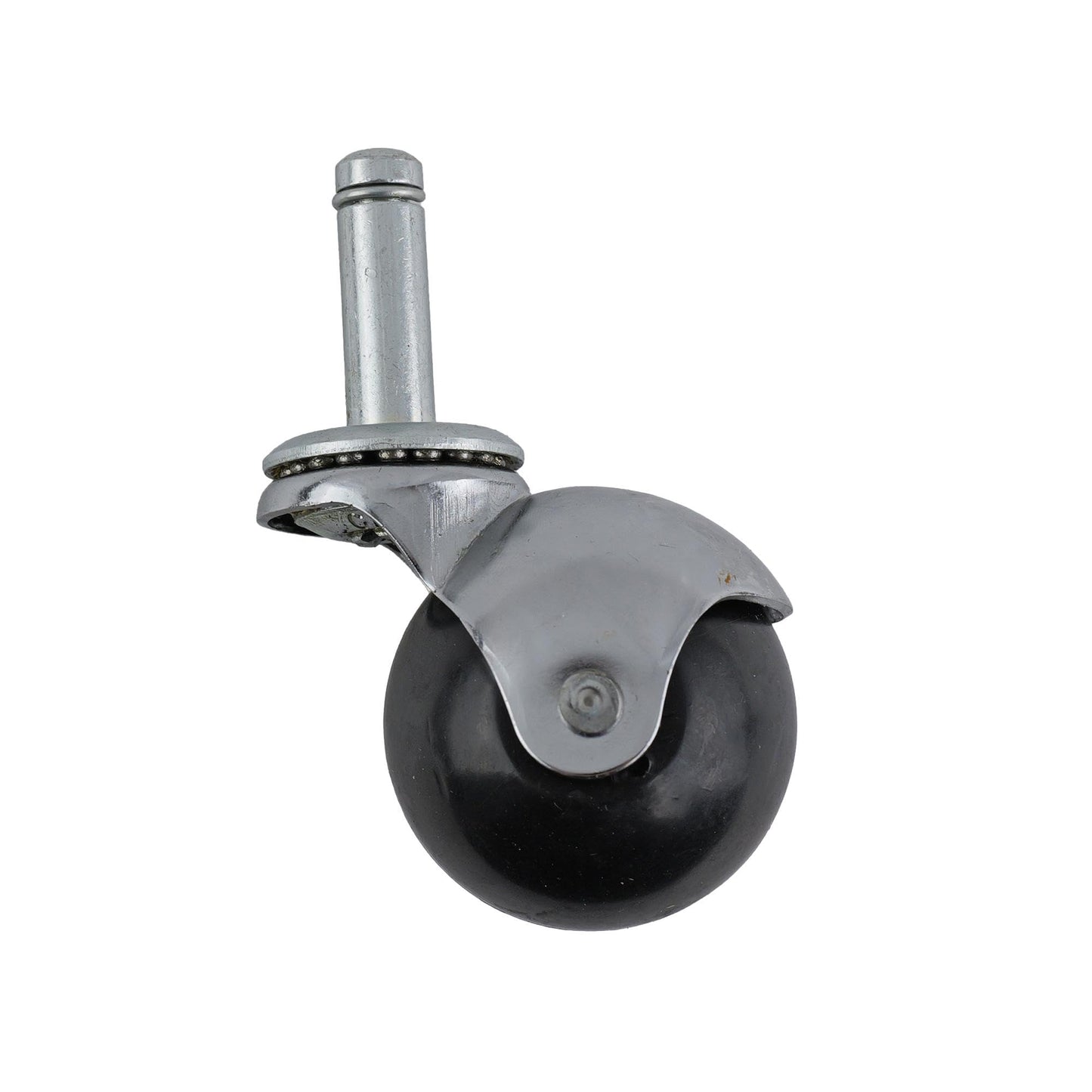 Shepherd 2" Hooded Ball Office Chair Caster, Smooth-Rolling Replacement Swivel Caster Wheel for Office Chairs, Black/Chrome
