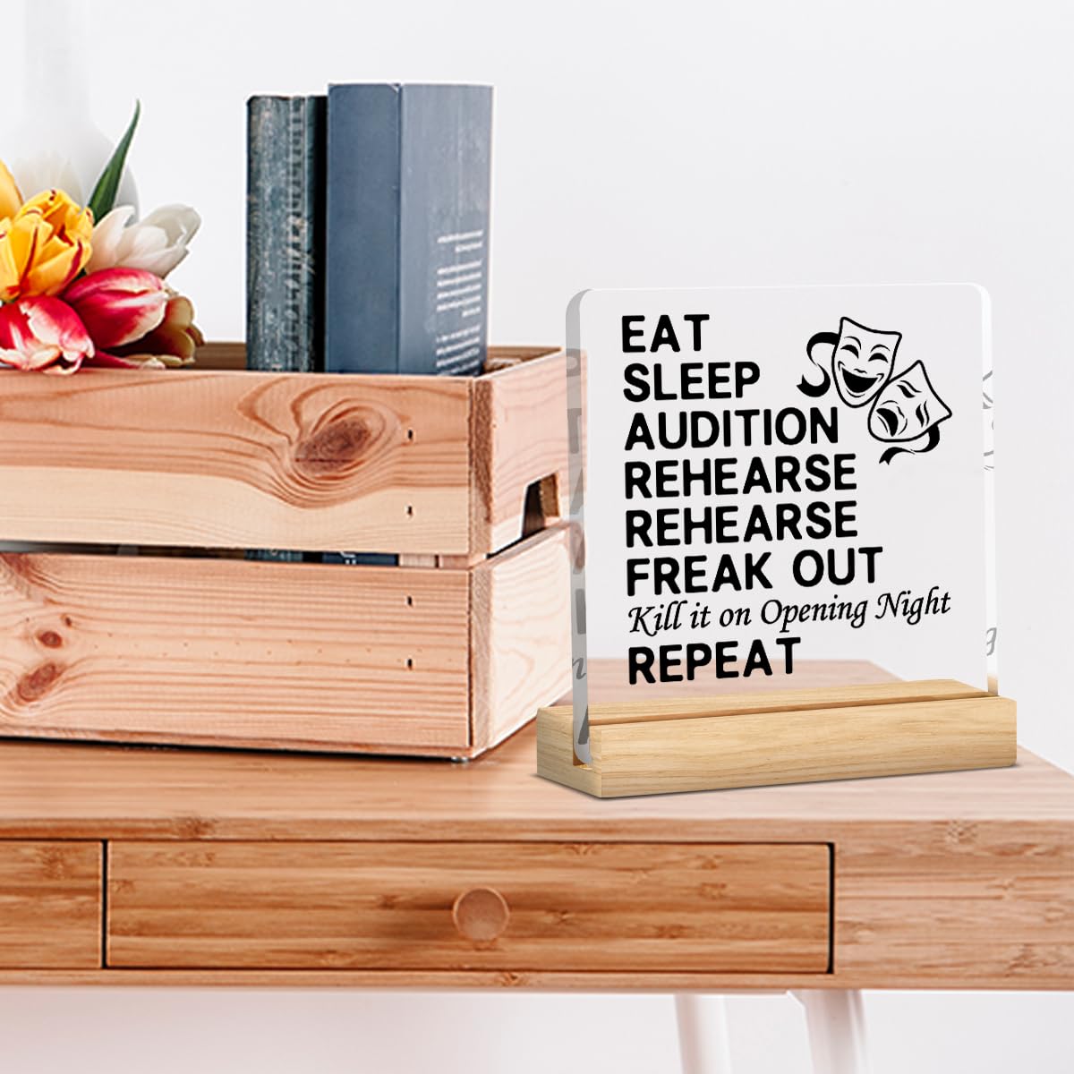 Theater Gifts Theater Actor Actress Gifts Director Gifts Drama Gift Musical Theatre Gifts for Performers Theatre Enthusiast Office Home Desk Shelf Decor Acrylic Sign