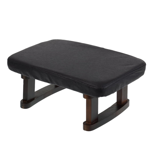 AIHSUMC Walnut Prayer Kneeler with Thick Attached Cushion, Wooden Prayer Bench with Removable Washable Fabric Cover, Sturdy Kneeling Stool for Home Prayer and Meditation