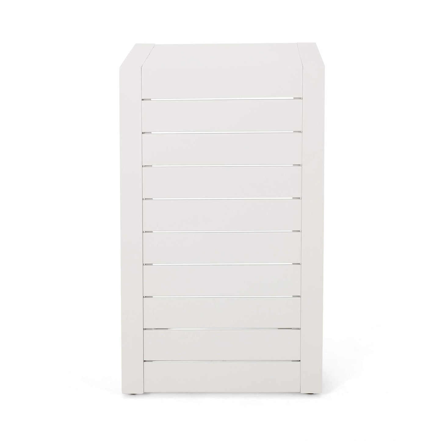 Christopher Knight Home Jesse Coral Outdoor Modern Aluminum C-Shaped End Table, White