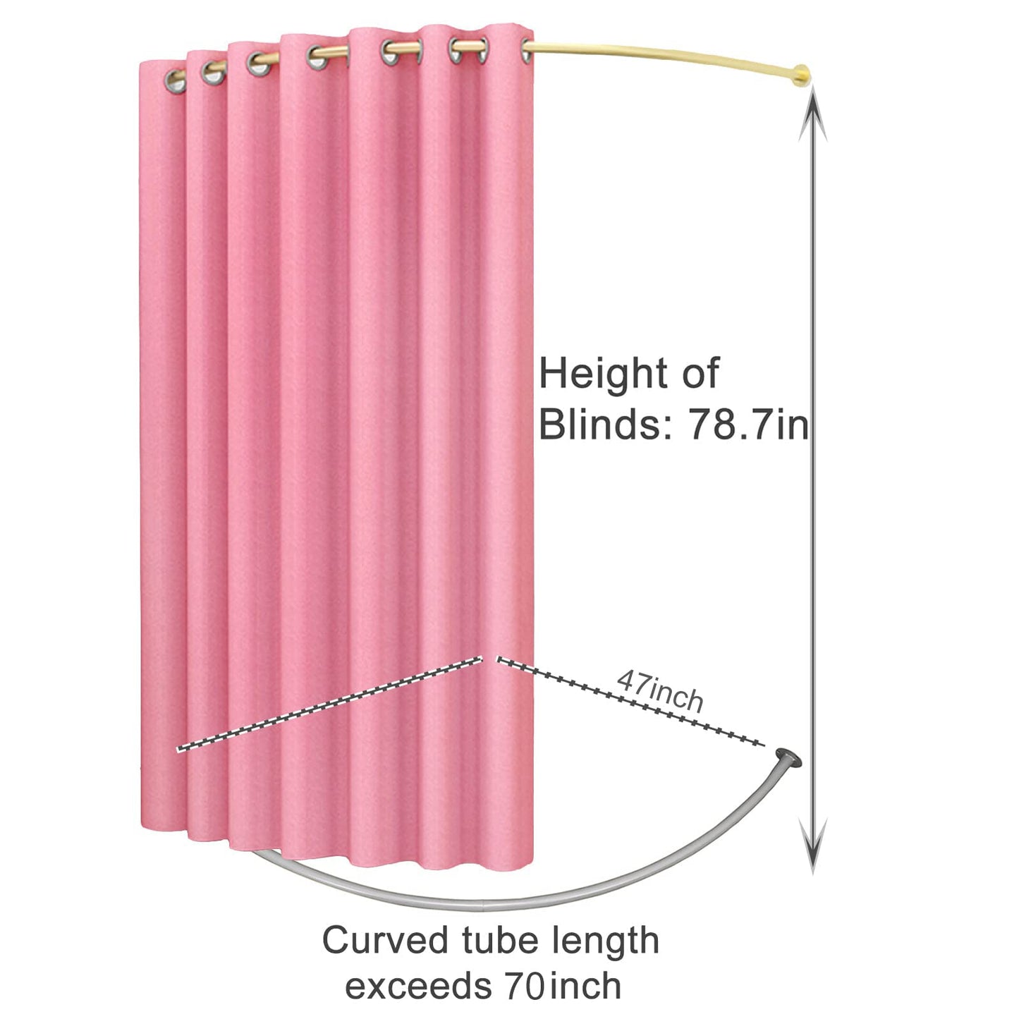 TEENKON Clothing Store Fitting Room, 47 in Dressing Room Used in Mall, Boutique and Office, Corner Wall Mounted Changing Room for Privacy Protection, Include Shading Curtain, Bracket and Hook Up