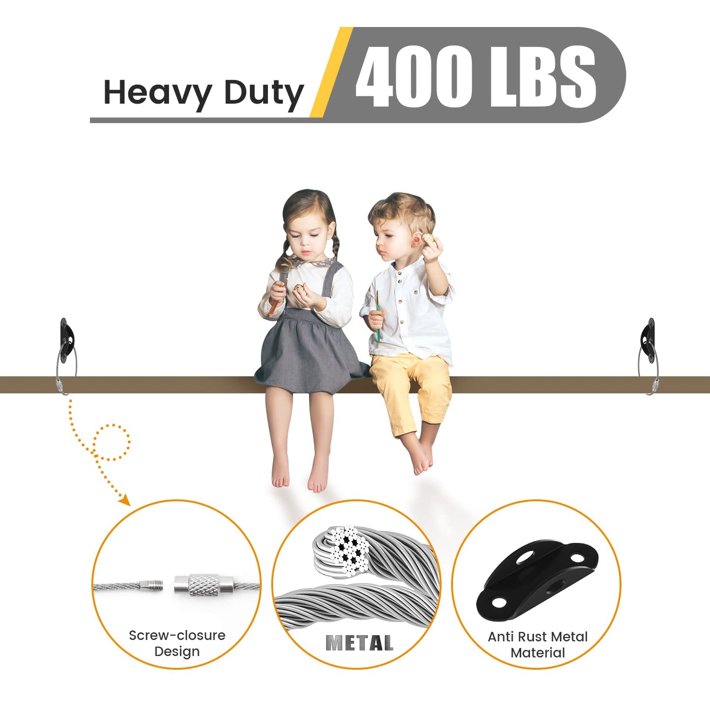 Booda Brand Furniture Anchors (10 Pack) Anti Tip Furniture Straps for Baby Proofing, 400lbs Tension Earthquake Resistant Metal Straps, Furniture Wall Anchor Prevent Baby Pet from Falling Furniture