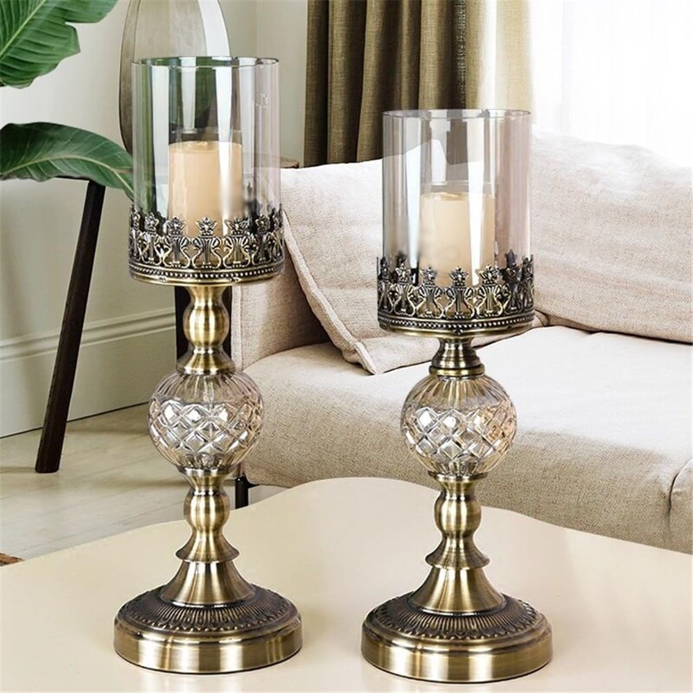 Candle Holders Luxury Table Decoration Metal Candle Holder for Home, Wedding, Event and Party Festival Decorative Candlestick(Small)