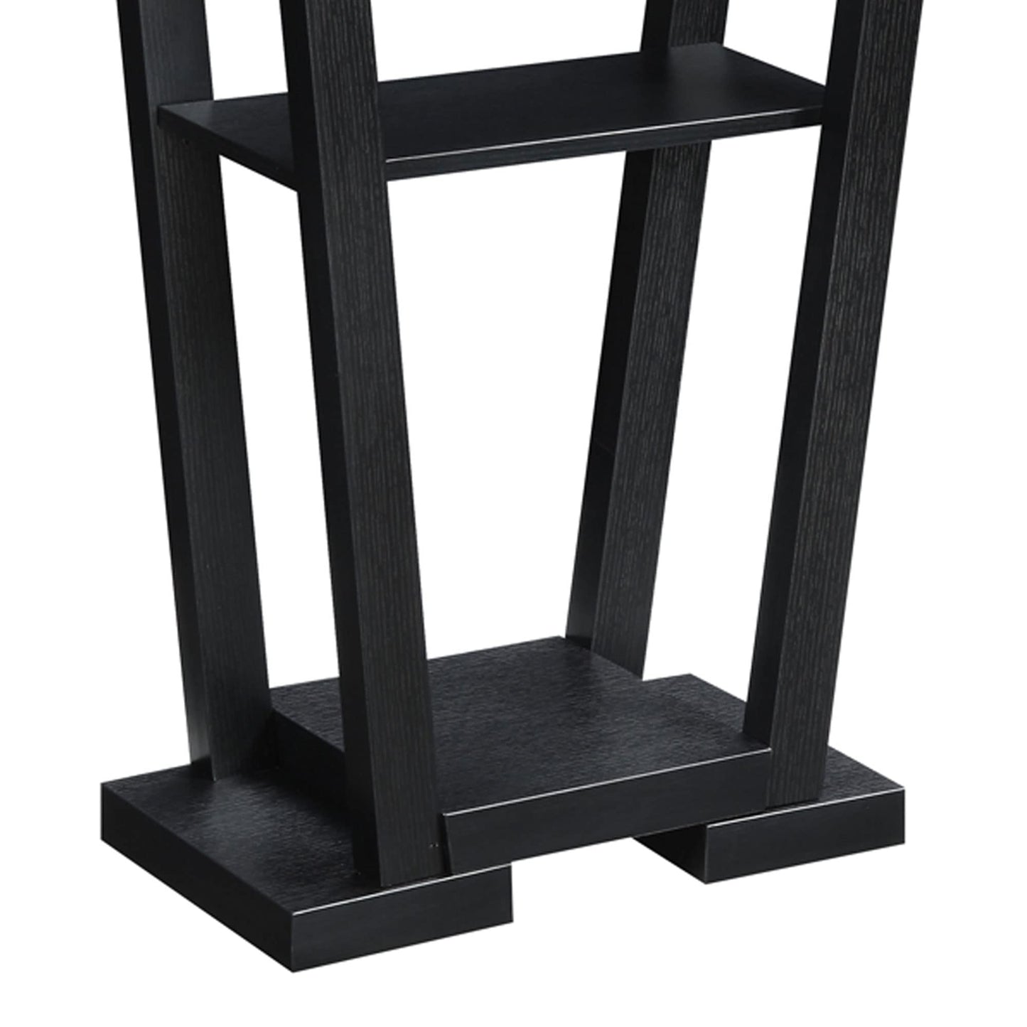 Convenience Concepts Newport V Console Table 31.5" - Modern Sofa Table with Storage Shelves, Narrow Entryway Hall Table for Living Room, Display Accent Table, Black