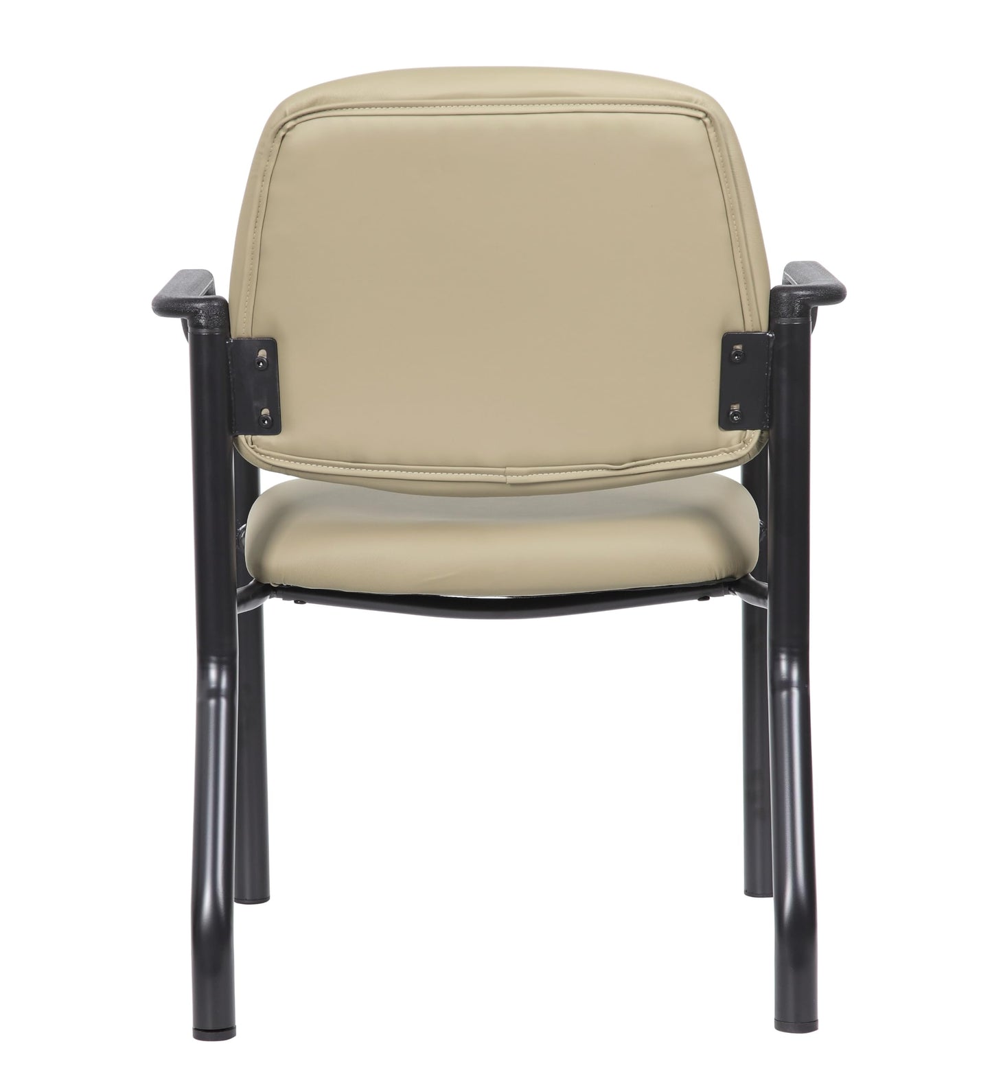 Boss Office Products Guest Chair, Vinyl, 300 lb. Weight Capacity, Beige