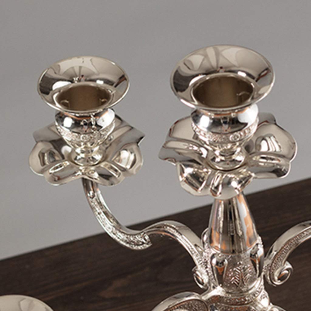 XILIN-1987 Candle Holderss European 5 Head Candlestick Romantic Candlelight Dinner Supplies Hotel Home Candlestick Decoration Decorative Candlestick