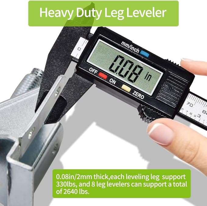 DkOvn 8 Pack Heavy Duty Furniture Leg Levelers, Leveling Feet