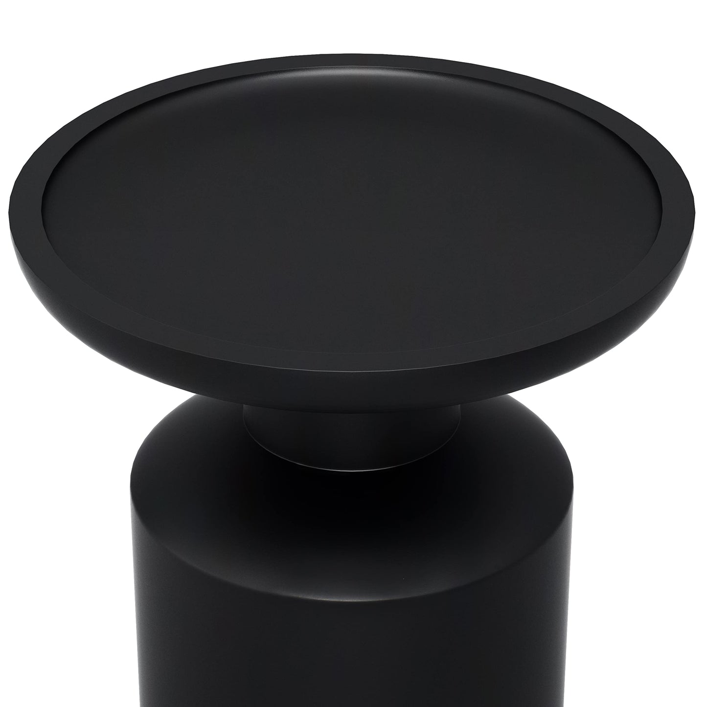 SIMPLIHOME Haynes End Table - 16 inch Wide Solid Mango Wood Round Accent Table with Sculptural Pedestal Base in Black, Boho Nightstand or Lamp Stand for Living Room or Bedroom, Assembled