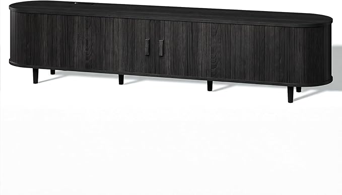 80" Mid Century Modern TV Stand, Wood TV Consoles