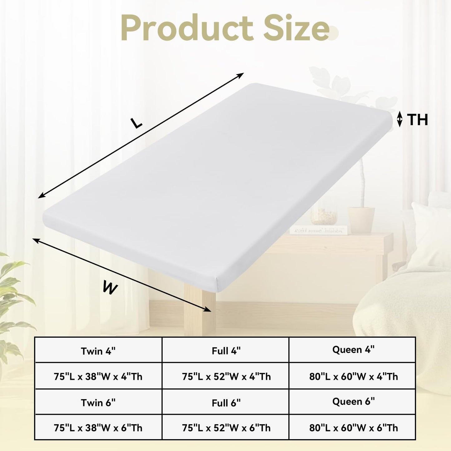 NSGZ Full Fitted Sheet Only Compatible with Trifold Mattress, Microfiber Fitted Bedsheet Fit for 6 Inch Low Profile Mattress with Full Elastic Edge for RV Bunk, Trundle Bed, Daybed, Camping (White)