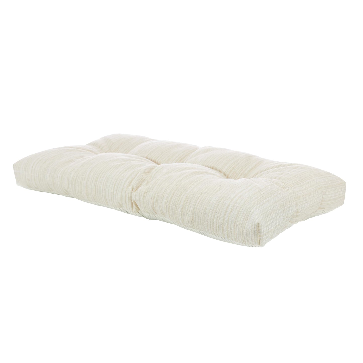 Klear Vu The Gripper Non-Slip Tufted Bench Cushion for Indoor Furniture, Assembled in USA, Entryway Storage, Bay Window, Corner Nook or Piano Seat, 27 Inches, Chenille Cream