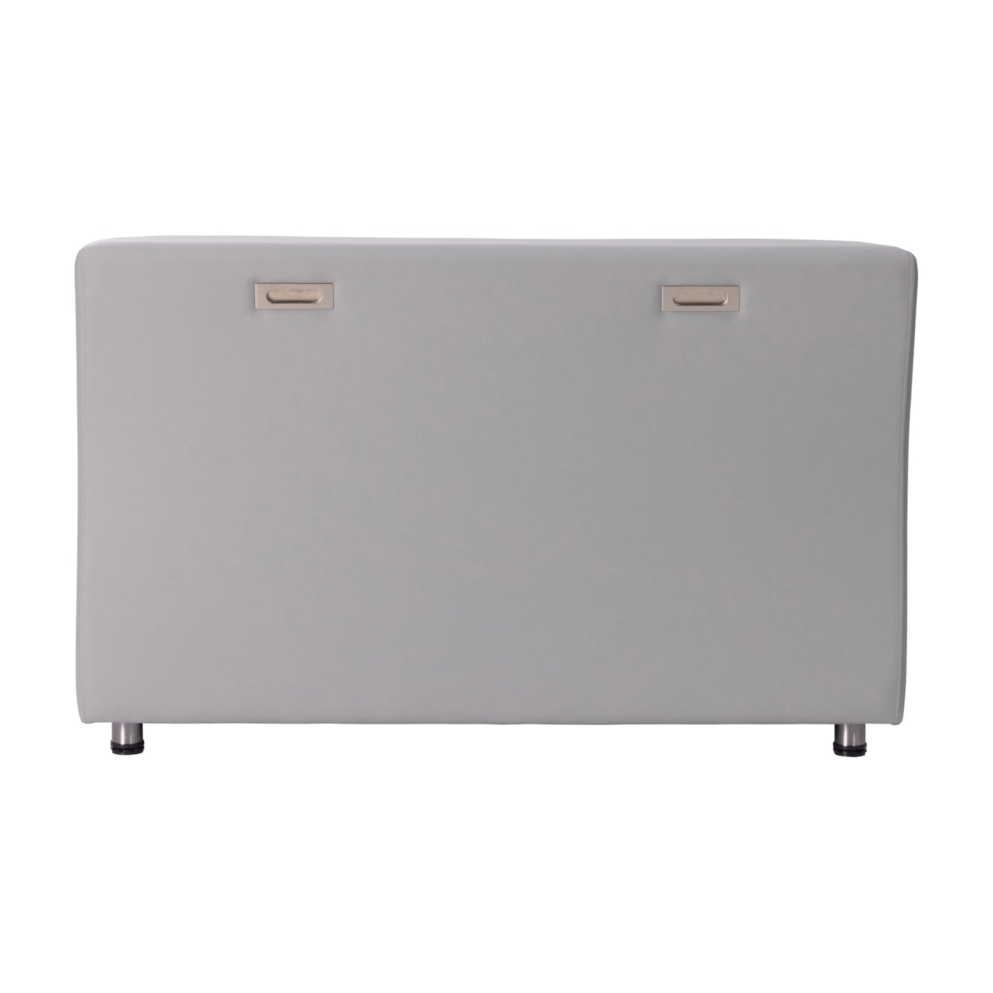 FDP Pro Series Upholstered Armless Mobile Sofa with Locking Casters for Portability Commercial Seating for Hotel Lobby, Office, Restaurant, Waiting Room, Home - Navy/Gray