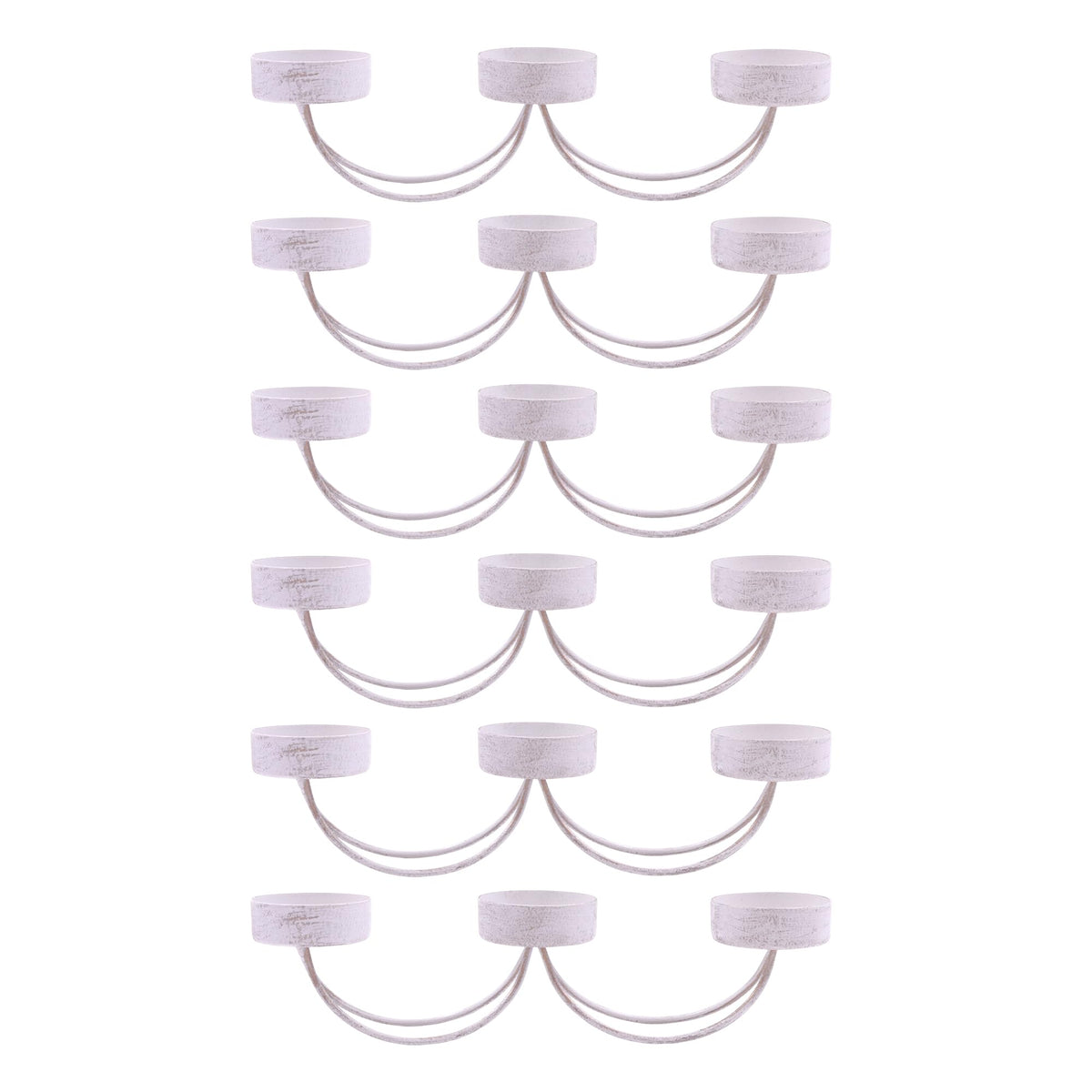 Hosley Bulk Buy Set of 6 Metal Tea Light Candle Holders for Home Decor, Lighting, Wedding, Parties, Gifting, LED Tea Light Gardens