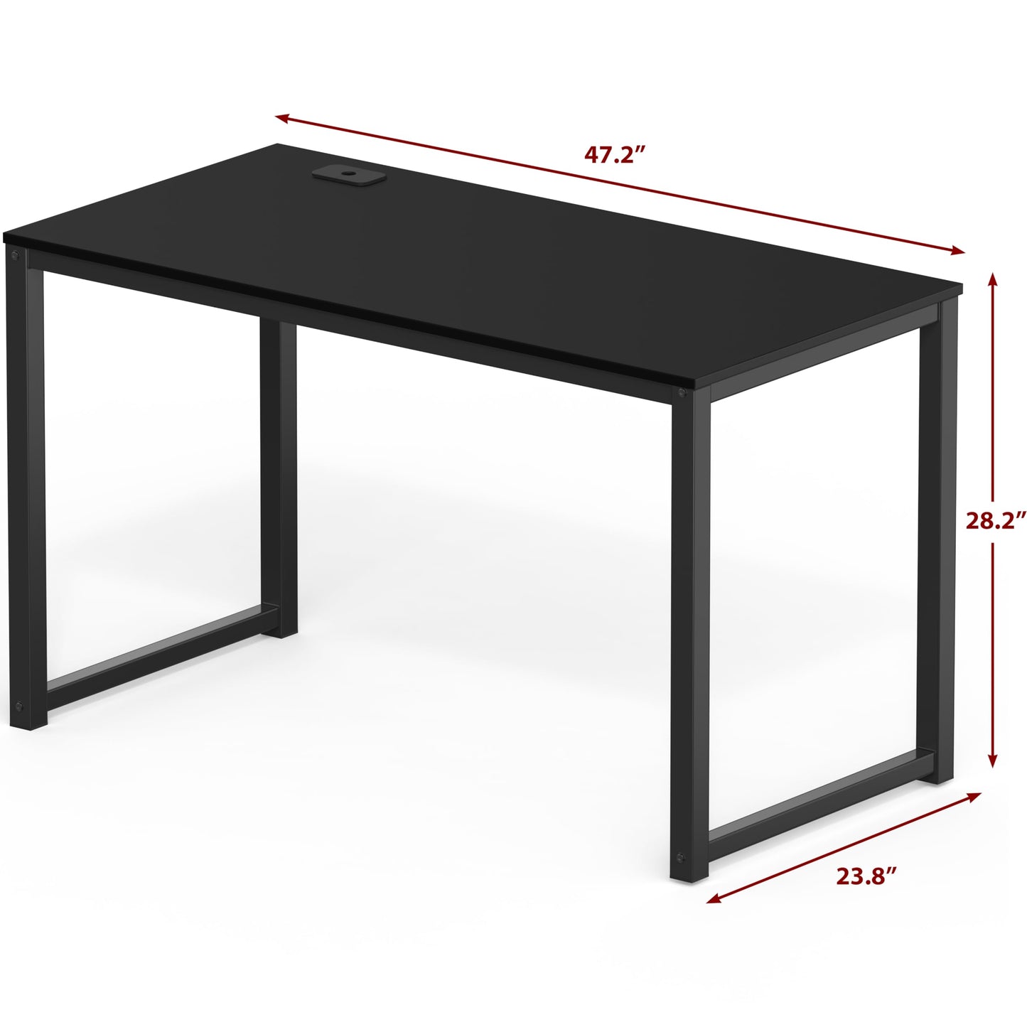 SHW 48-Inch Commercial-Grade Office Computer Desk, Black