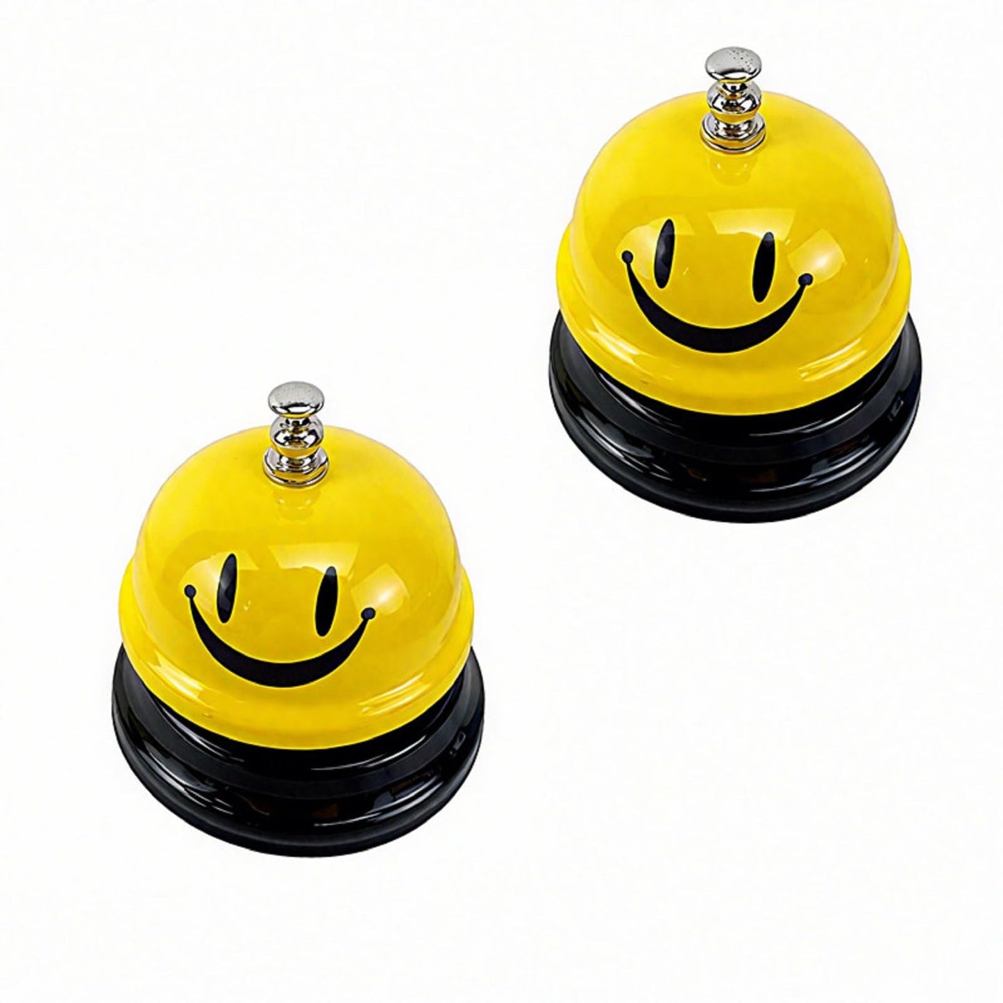 Bestac Service Call Bell for Hospitality & Institutions: Durable Desk Bell for Reception, Kitchens, and Counters. (Yellow, 2PACK)