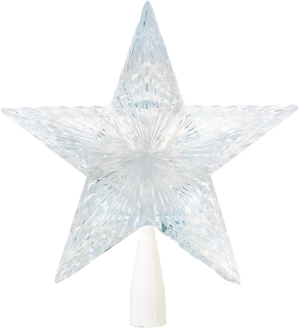 Brite Star Battery Operated 10 Lt Pentagram Star LED Tree Topper, Pure White (Set of 2)