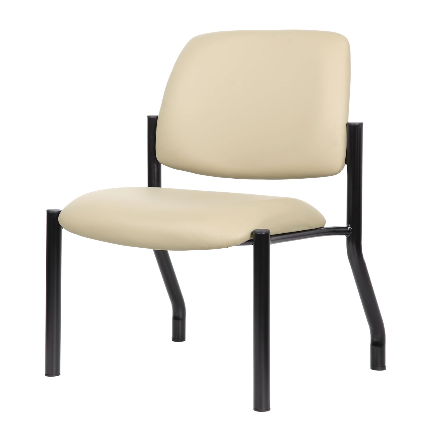 Boss Armless Guest Chair, 400 lb. Weight Capacity, Beige