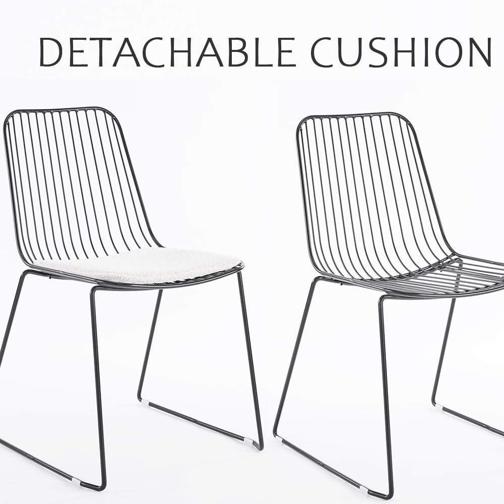 weosz Dining Room Chair Heavy Duty, Dining Chairs Set of 2 with Removable Cushion, Dining Chair for Kitchen with Solid Rebar, Dining Chairs for Living Room, Makeup Room