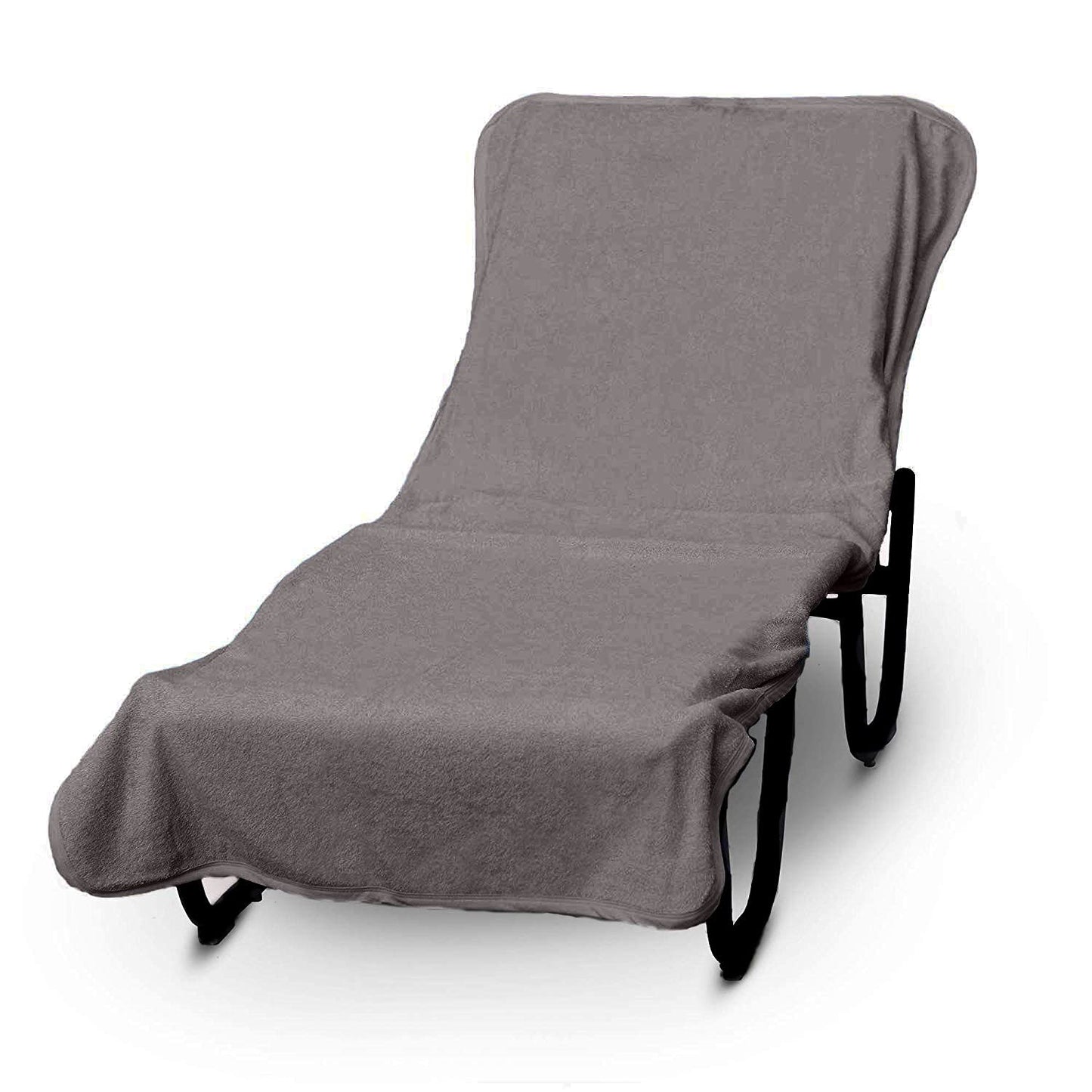 Luxury Hotel & Spa Towel Pool Chair Lounge Cover 100% Cotton | Soft Ring-Spun Cotton | Premium Quality | Absorbent | Oversized | Quick-Drying | Beach | Resort | Vacation | Beach Club | Poolside,Gray