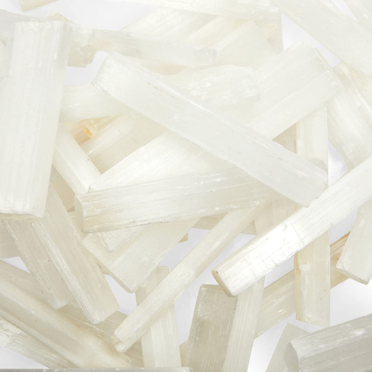 Wellbrite Selenite Crystal Wands - Energy Clearing Meditation Set & Bulk Selenite Sticks - Chakra Balancing Healing & Crystals and Healing Stones - Raw Bulk Sticks - 3-5 in, 3 Lb