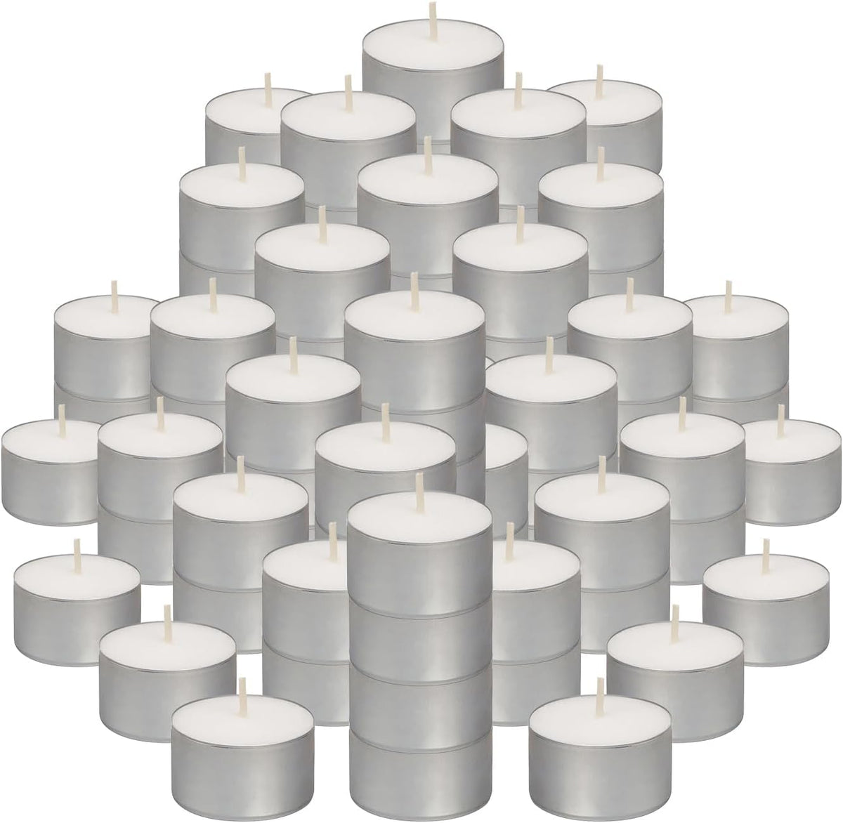 BOLSIUS 50 Unscented Tea Lights - 8 Hours Burn Time - Premium European Quality - Consistent Smokeless Flame - 100% Cotton Wick - Dinner, Wedding, Party, Restaurant, Spa, Church, & Home Décor Tealights