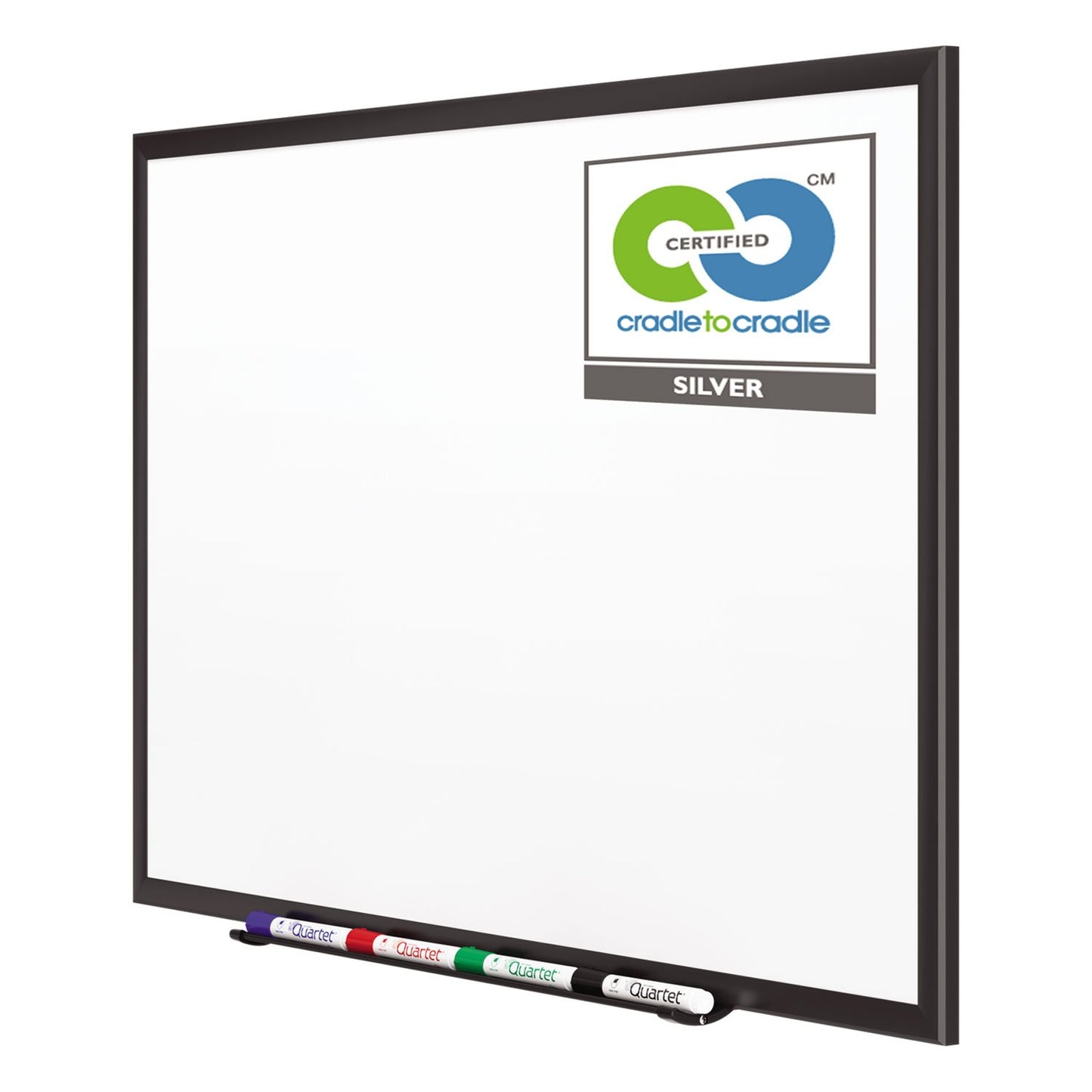 Quartet Magnetic Porcelain Whiteboard, 6' x 4' White Board, Premium, Duramax, Black Aluminum Frame (2547B)