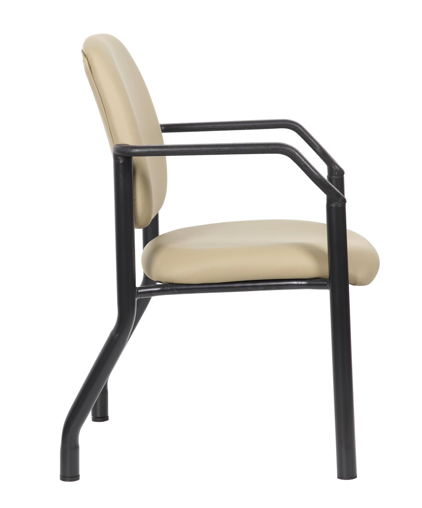 Boss Office Products Guest Chair, Vinyl, 300 lb. Weight Capacity, Beige