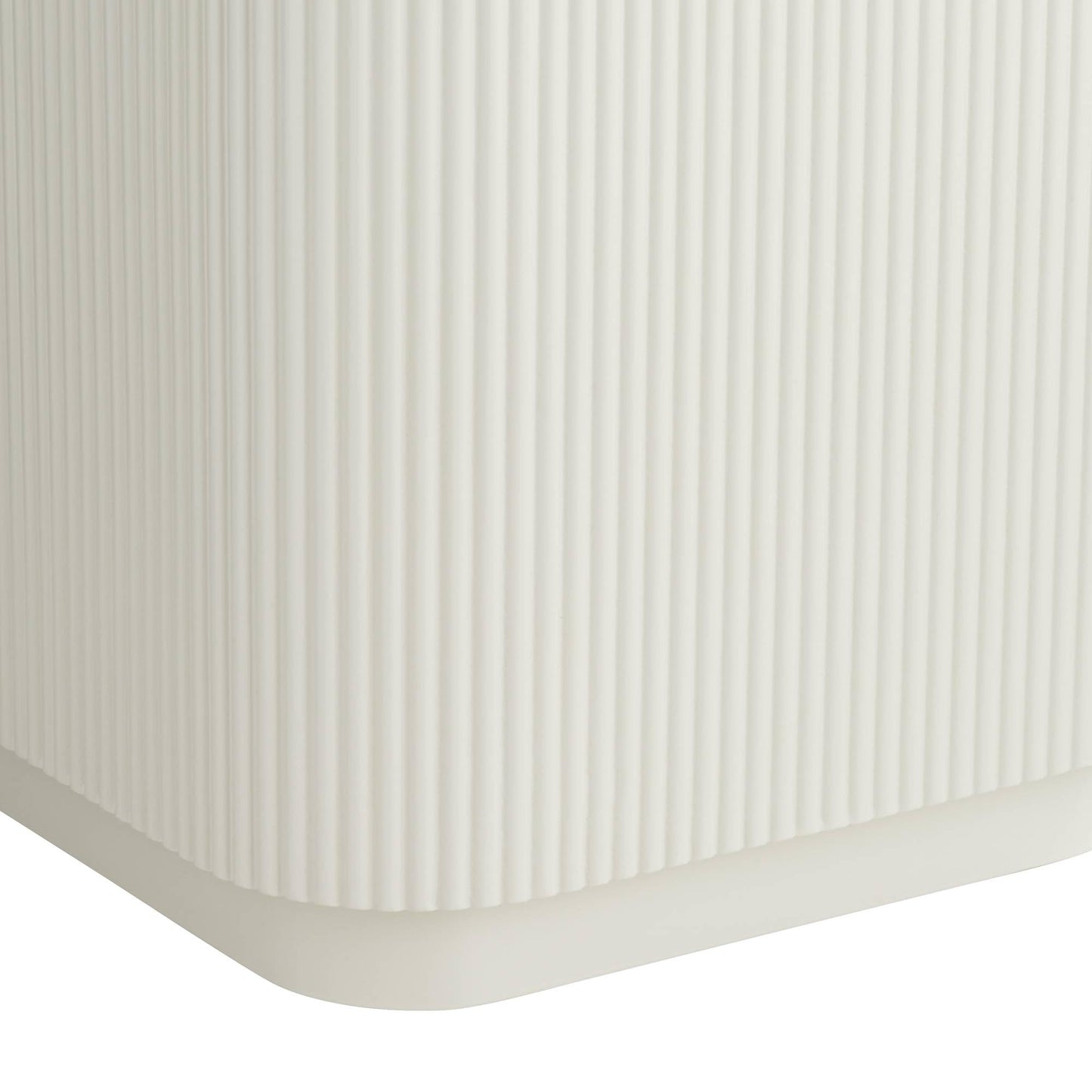 Studio 55D Murphy 18 1/4" Wide White Pleated Side Table