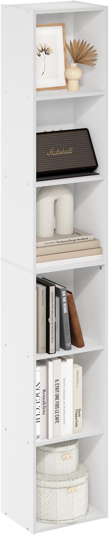 Furinno LUDER Book Shelf, 6-Tier Tall Modern Bookshelf, Bookcase